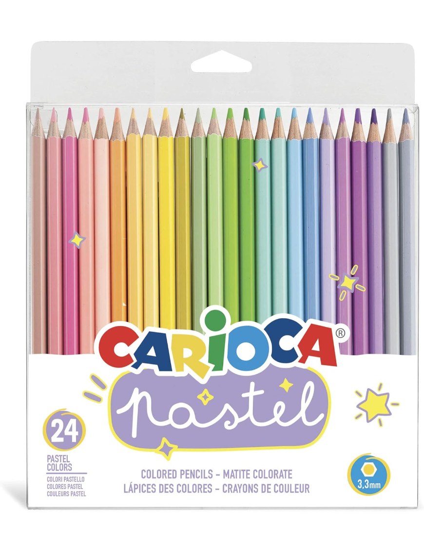 Set de 24 Lapices de Color Carioca Pastel