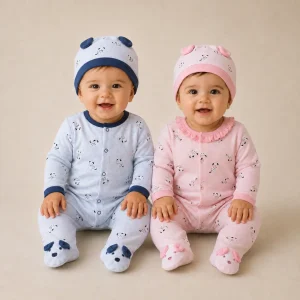Conjunto de bebe Body largo y Gorro Kobytin