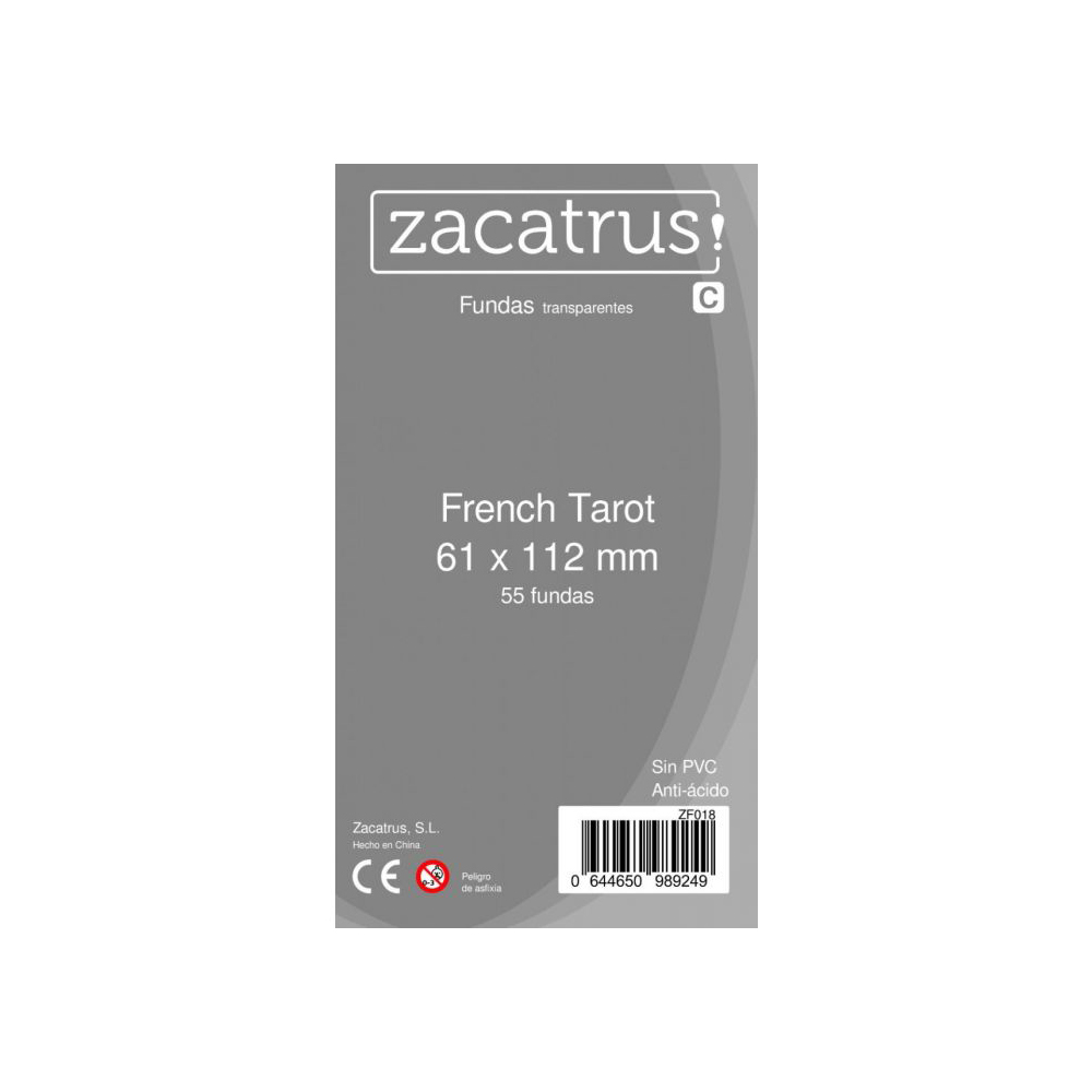 Fundas Zacatrus French Tarot (61 mm X 112 mm) (55 uds)