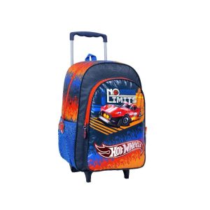 Mochila Hot Wheels Fire Line 16 Pulgadas Con Ruedas
