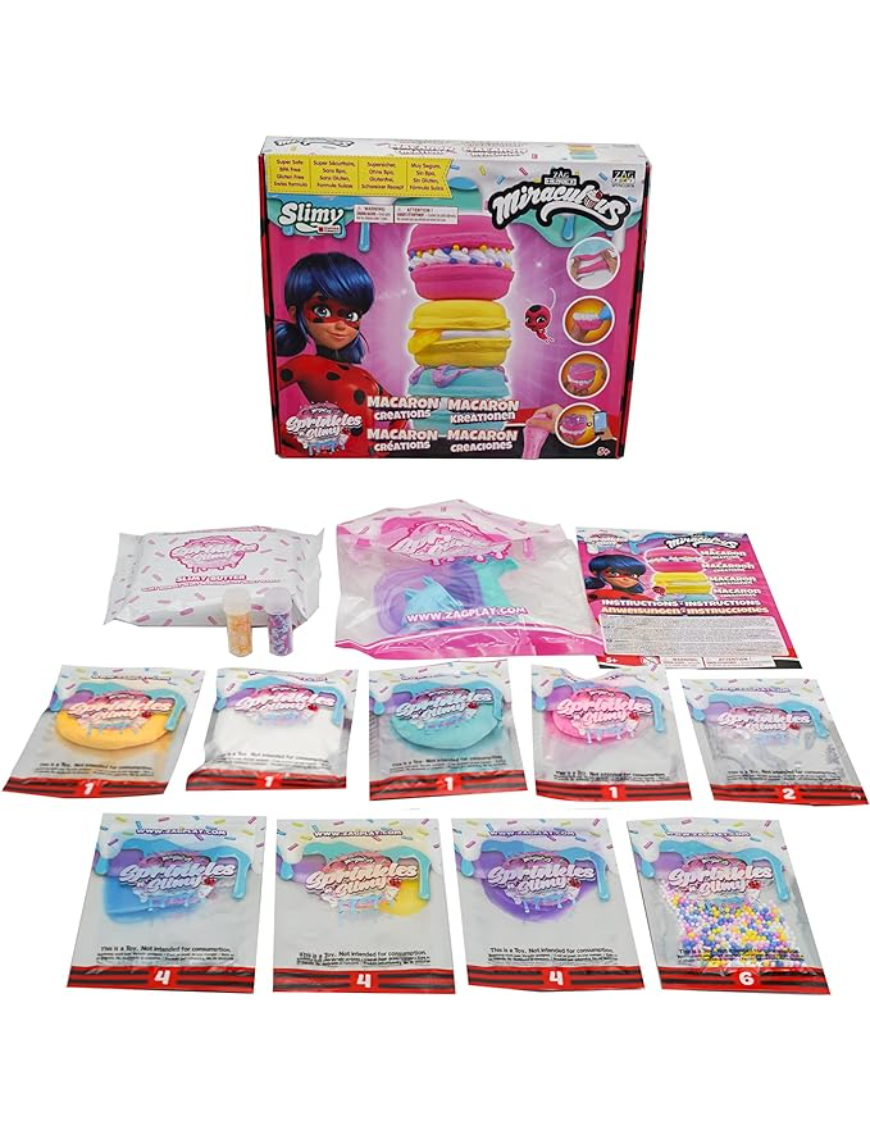 Combo Slime Miraculous Sprinkles n’ Slimy x2 (Donas + Macarrones) - Imagen 7