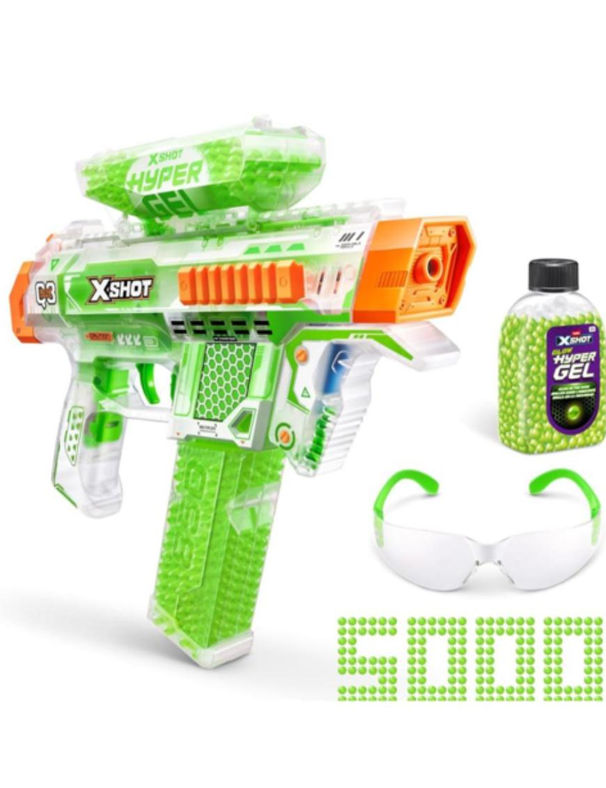 Pistola De Juguete X-Shot Hypergel Automatico Trace Fire C/5.000 Balines De Gel
